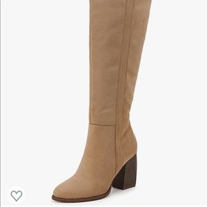 Pointed tor knee high boots